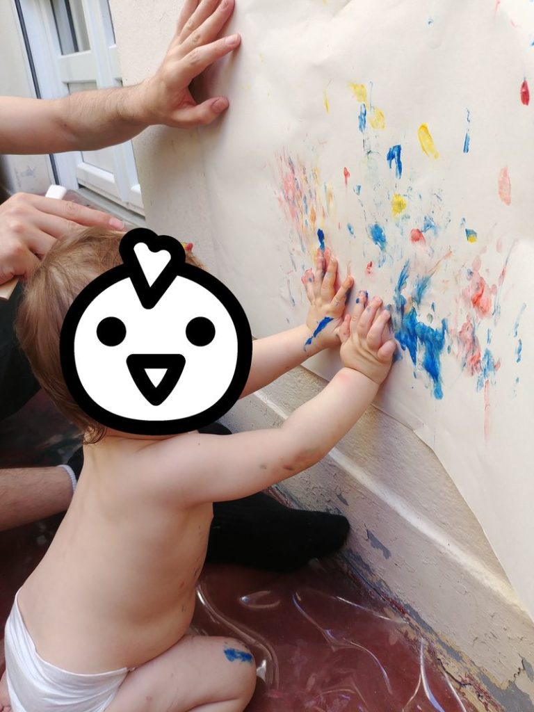 peinture avec les mains